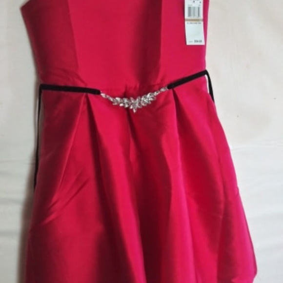 Pink & Violet Dresses & Skirts - Pink & Violet Red Dress with belt NWT